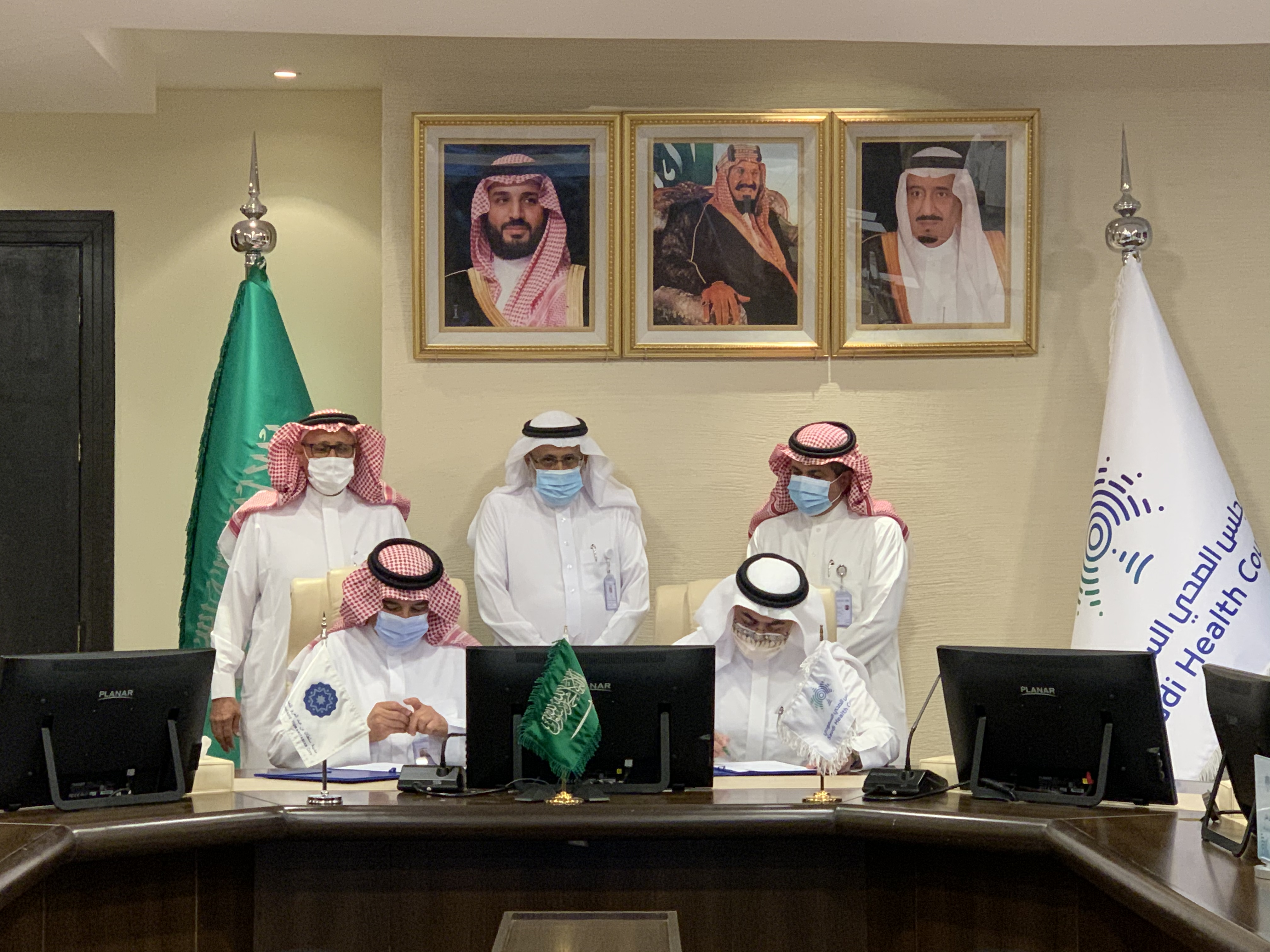 جانب من توقيع المجلس الصحي السعودي مذكرة تفاهم مع مدينة سلطان بن عبد العزيز للخدمات الانسانية